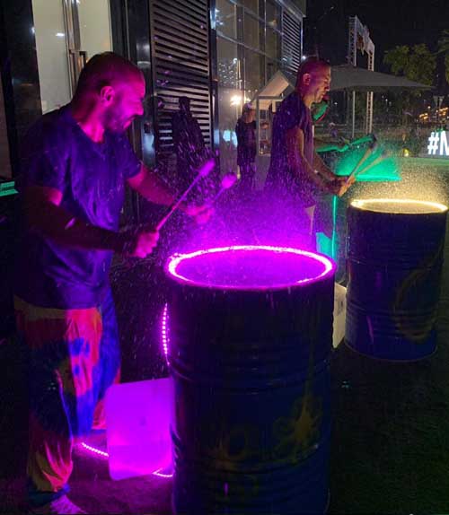 LED Water Drummers Show in Dubai